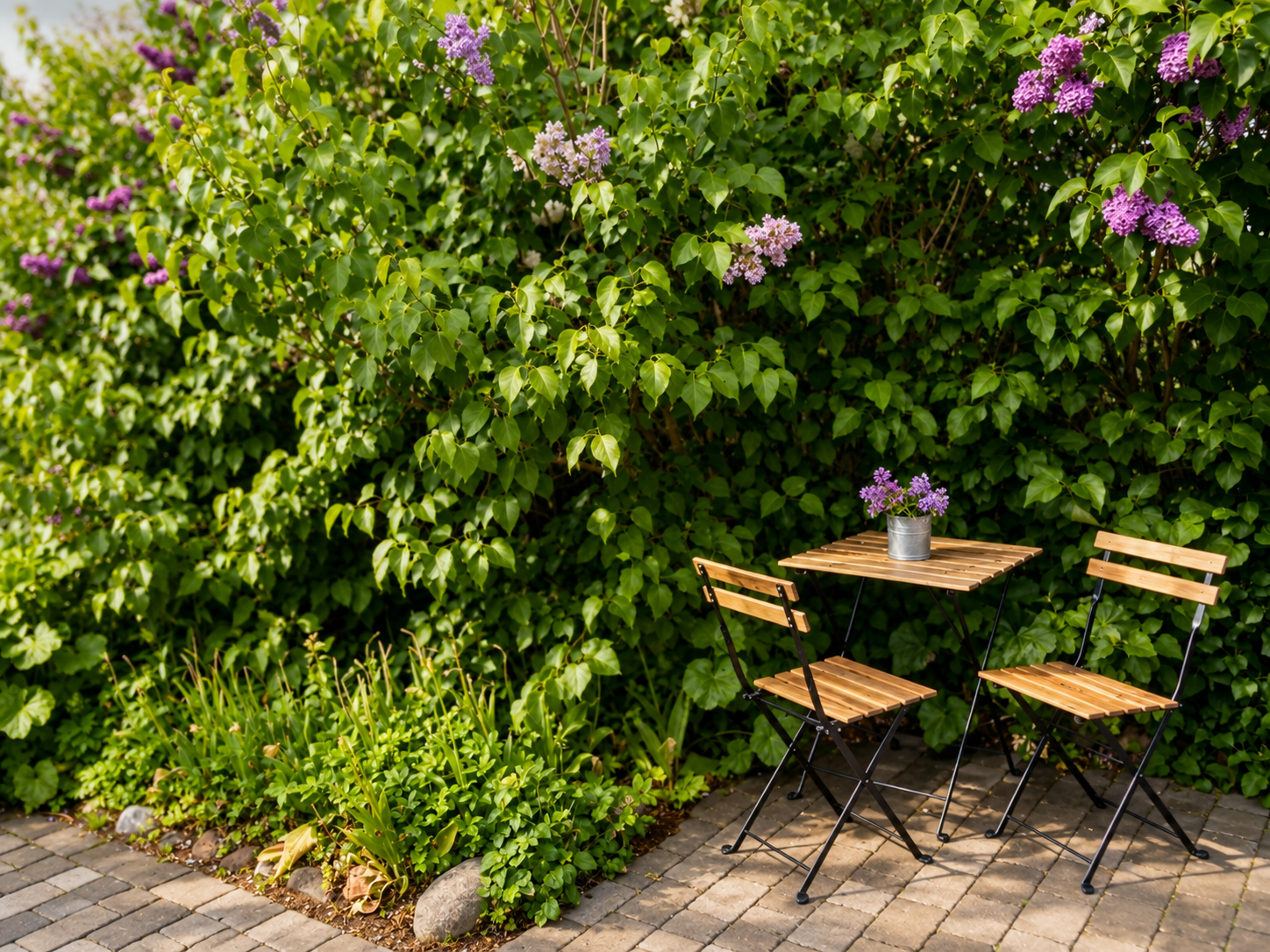 Hyggelig have med siddepladser ved Roskilde Bed & Breakfast